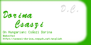 dorina csaszi business card