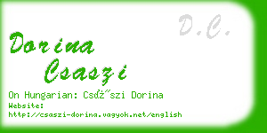 dorina csaszi business card